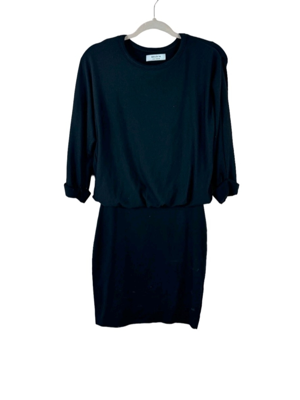 BAILEY 44 black soft drop waist modal 3/4 sleeve dress size XS